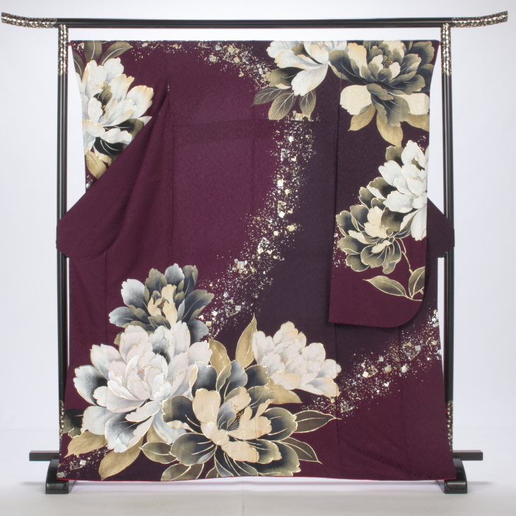 f0724220】【紫系】振袖 販売 フルセット Lサイズ 【中古