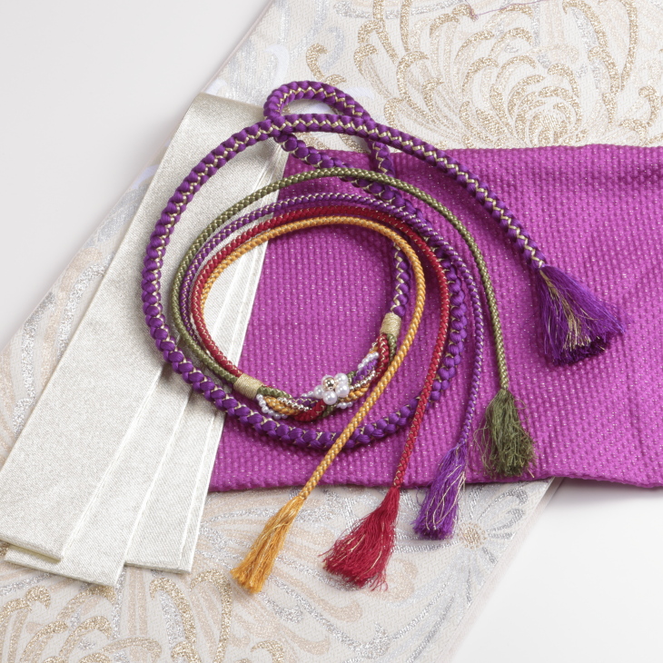 振袖セット 落款あり 紫 無地 刺繍 sMH2412261 f0724220】【紫系】振袖 販売 フルセット Mサイズ 【中古