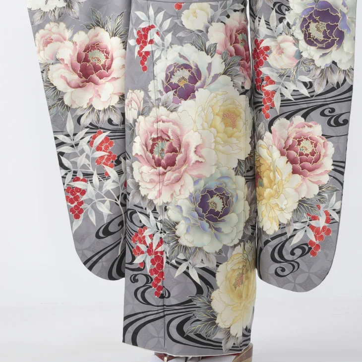 f1123027r2】【紫系】振袖 レンタル フルセット Lサイズ 成人式 着物