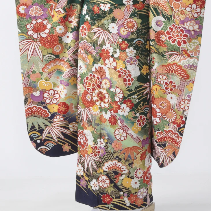 f0525084r】【赤・ワイン系】振袖 レンタル フルセット Mサイズ 【状態