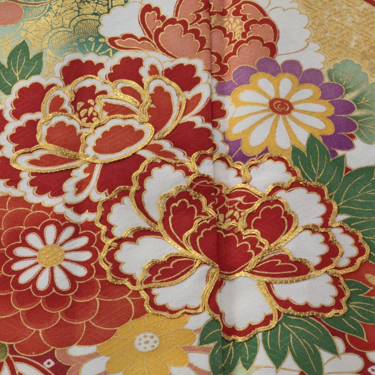 f0525084r】【赤・ワイン系】振袖 レンタル フルセット Mサイズ 【状態