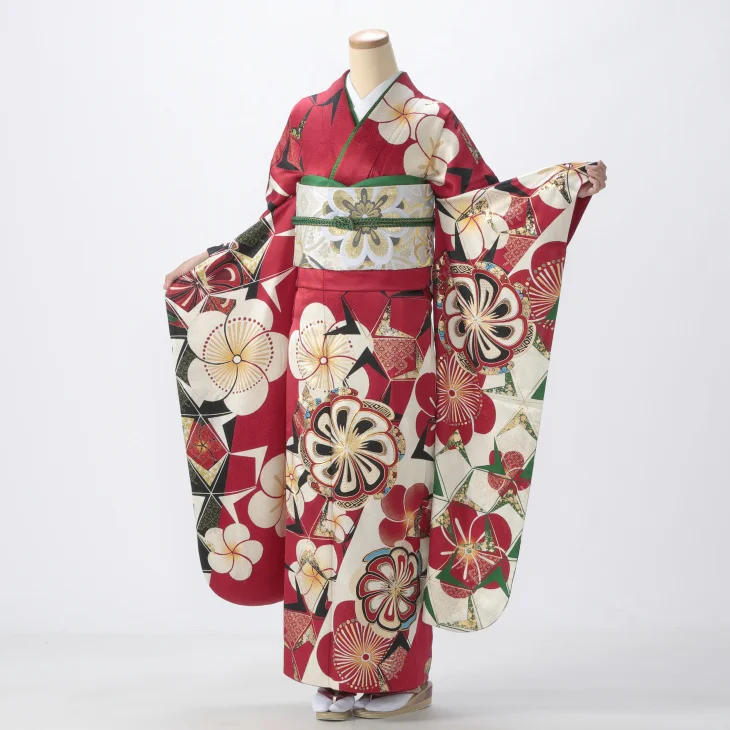赤/ワインの振袖【レンタル】｜【公式】京都きもの友禅オンライン