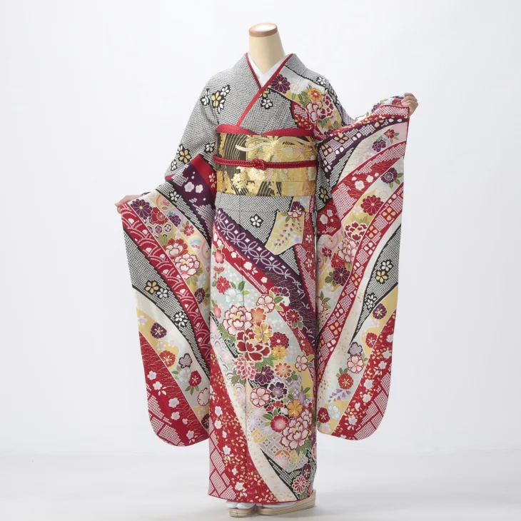 再値下げ　京都きもの友禅　振袖フルセット　5点　成人式　正絹　ピンク花柄　卒業式 新着振袖 ｜【公式】京都きもの友禅オンラインストア / 振袖・着物の