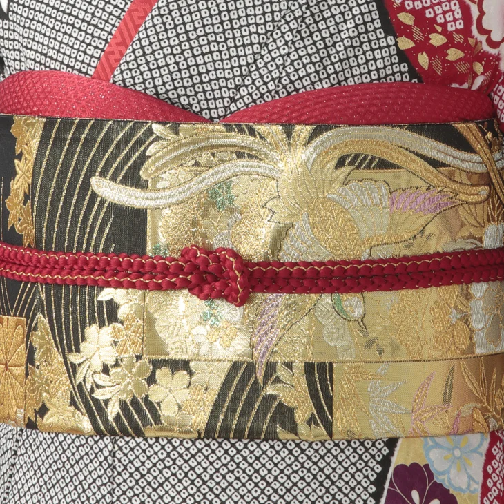 f0617094】【赤・ワイン系】振袖 販売 フルセット Lサイズ 【中古