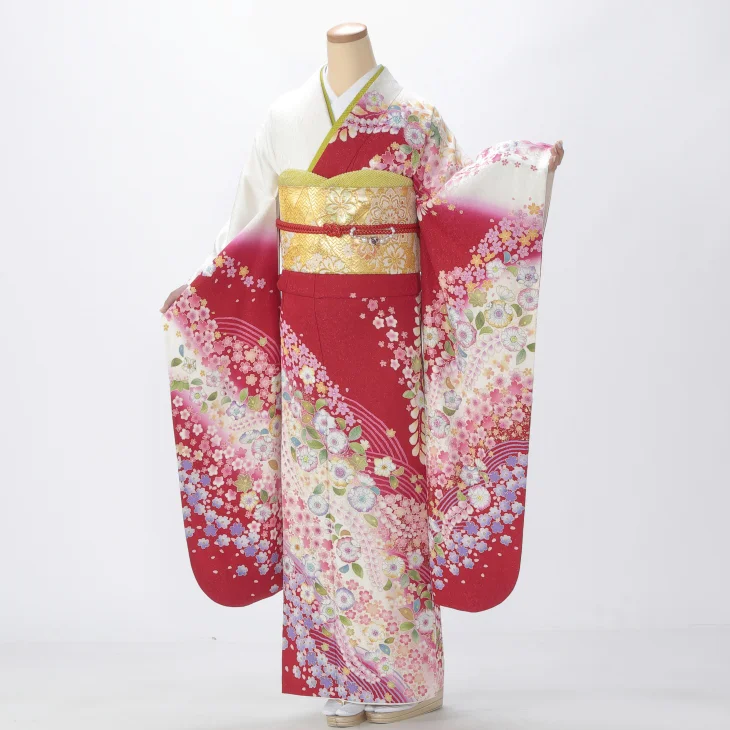 赤/ワインの振袖【販売】｜【公式】京都きもの友禅オンラインストア