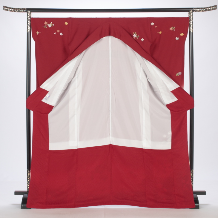 f0722322r2】【赤・ワイン系】振袖 レンタル フルセット Lサイズ 成人