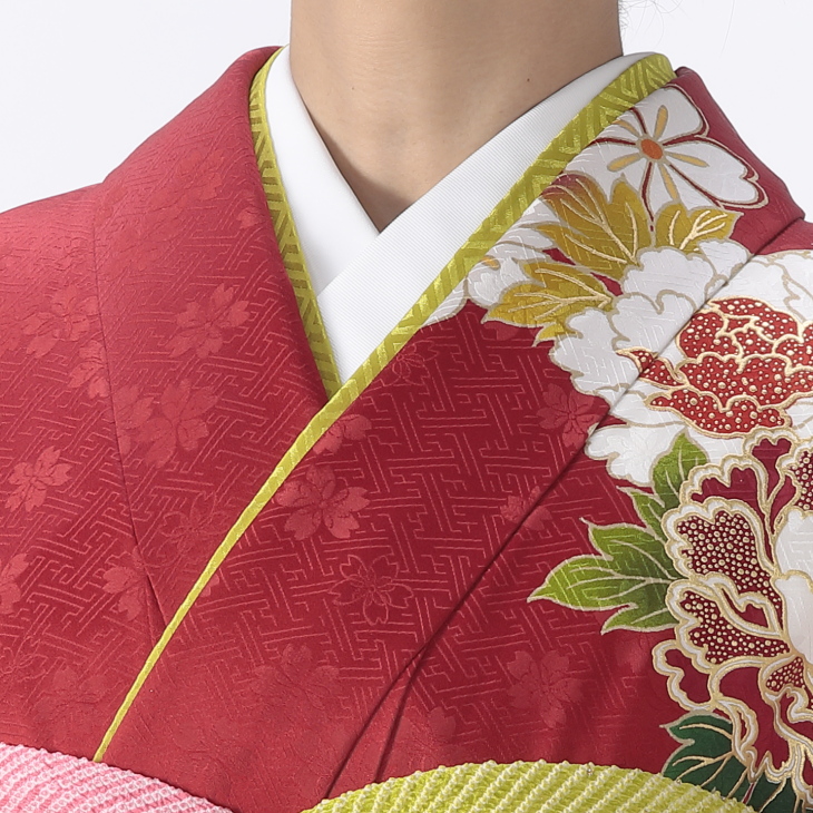 f0724109r2】【赤・ワイン系】振袖 レンタル フルセット Lサイズ 成人