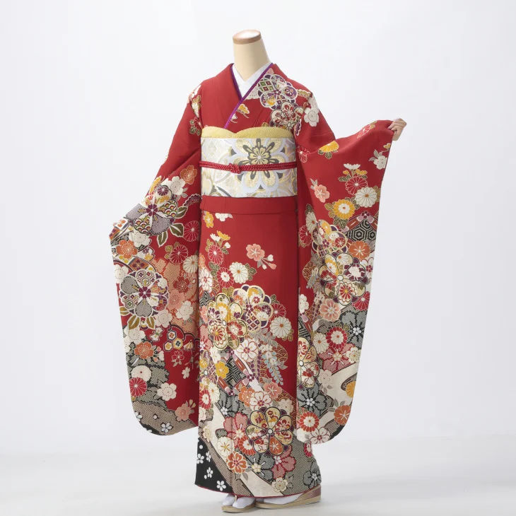 京都きもの友禅　振袖　フルセット　成人式　クリーニング済み 振袖(成人式)・着物(新品・中古)を格安通販で購入・レンタル 京都