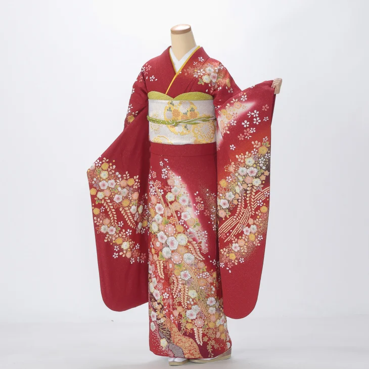 赤/ワインの振袖【レンタル】｜【公式】京都きもの友禅オンライン