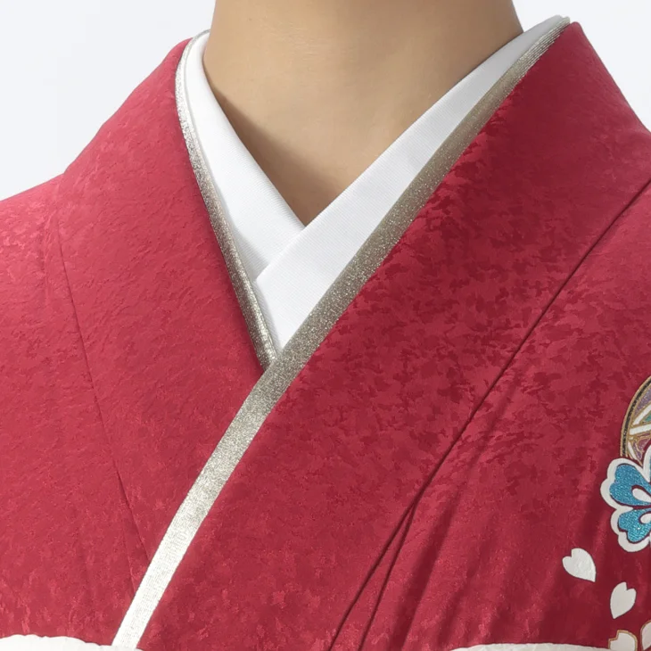 f1022056】【赤・ワイン系】振袖 販売 フルセット Lサイズ 【中古