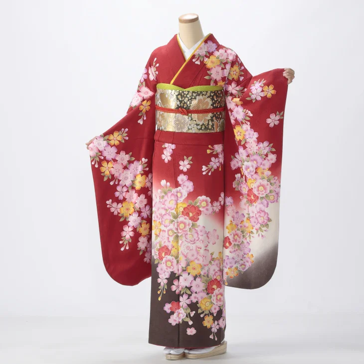 赤/ワインの振袖【販売】｜【公式】京都きもの友禅オンラインストア