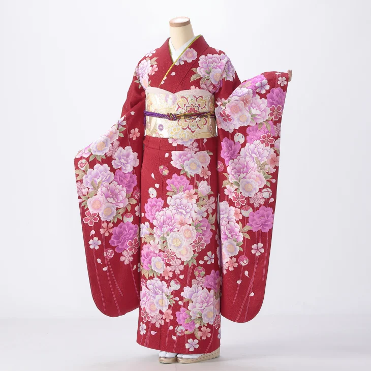 振袖 成人式1回使用のみ 200万円で購入 ブランド着物 フルセット 御所車 赤 振袖 成人式1回使用のみ 200万円で購入 ブランド着物 フルセット