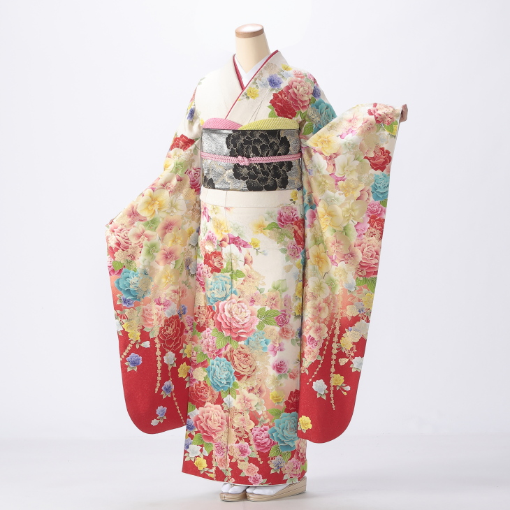 白/グレーの振袖【レンタル】｜【公式】京都きもの友禅オンライン