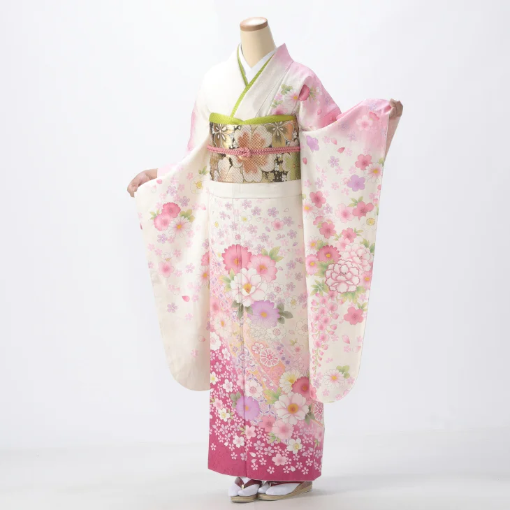 白/グレーの振袖【レンタル】｜【公式】京都きもの友禅オンライン