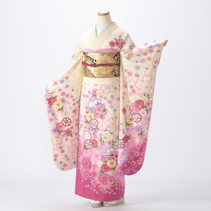 f0216048】【からし・黄系】振袖 販売 フルセット Mサイズ