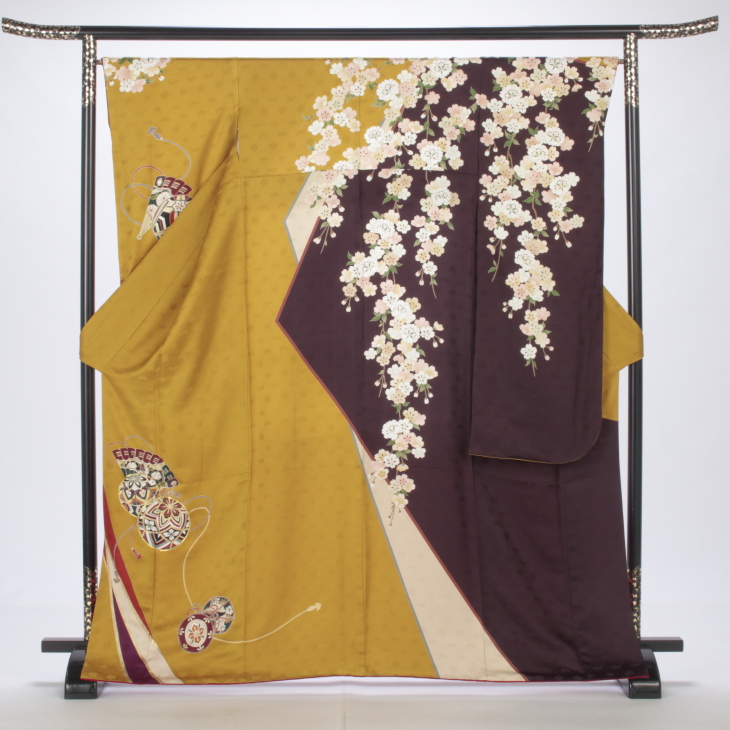 f0424099】【からし・黄系】振袖 販売 フルセット Mサイズ