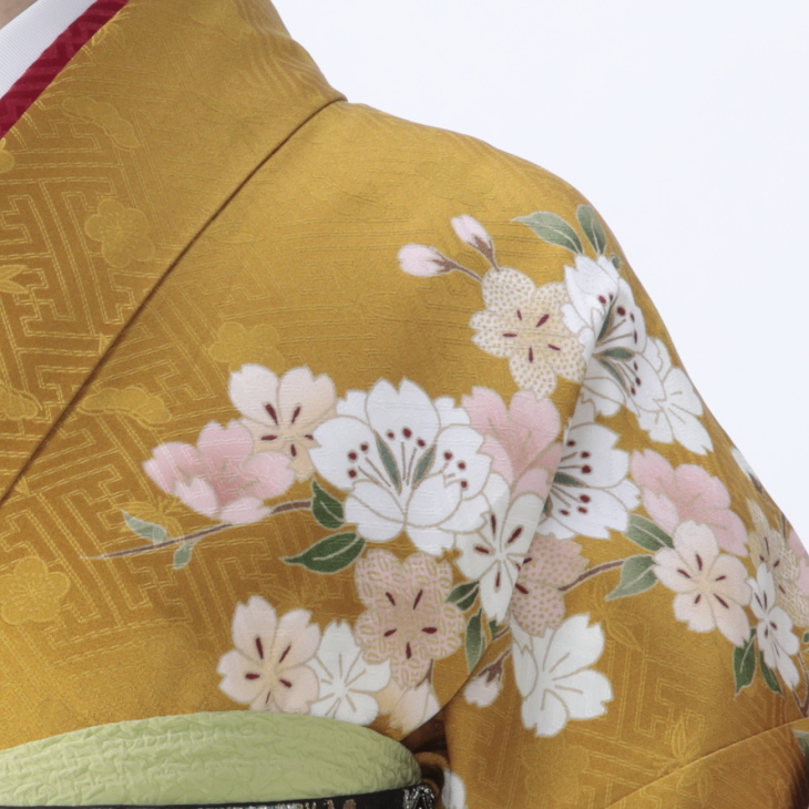 f0424099】【からし・黄系】振袖 販売 フルセット Mサイズ