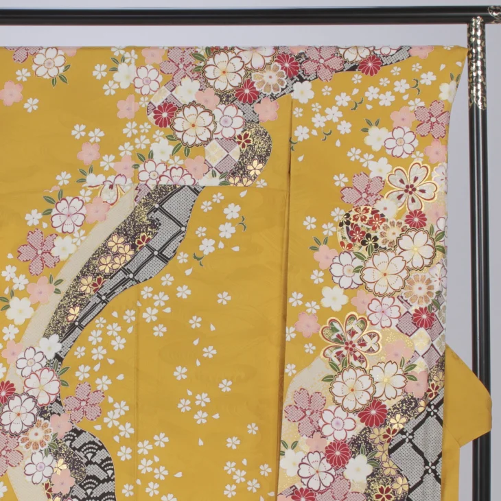 t*u様 黄色の花柄振袖　帯2点セット t*u様 黄色の花柄振袖 帯2点セット