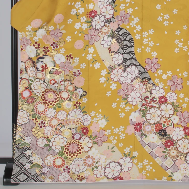 ☆お正月・振袖・晴れ着・着物・ジャンピング猫・扇子・花・ちりめん細工・カバン☆ r729-f-3.jpg