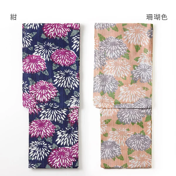 y211205】浴衣 レディース 榛原 小菊 高品質ブランド浴衣(単品