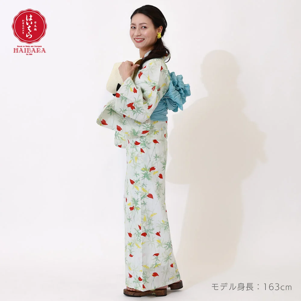 おすすめ！京都　岡重　レディス浴衣　葉柄 浴衣単品♪ 楽天市場】【セール価格】浴衣 レディース 単品 百合 薄紫 水色