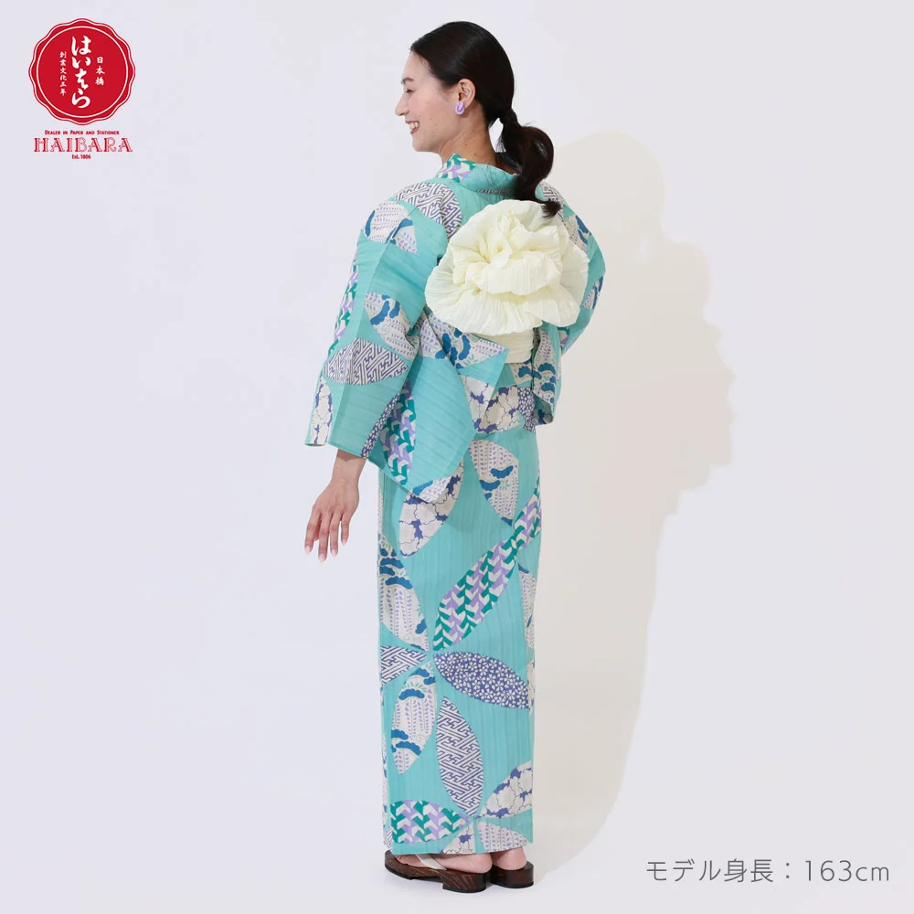 y211207】浴衣 レディース 榛原 花取り千代紙 高品質ブランド