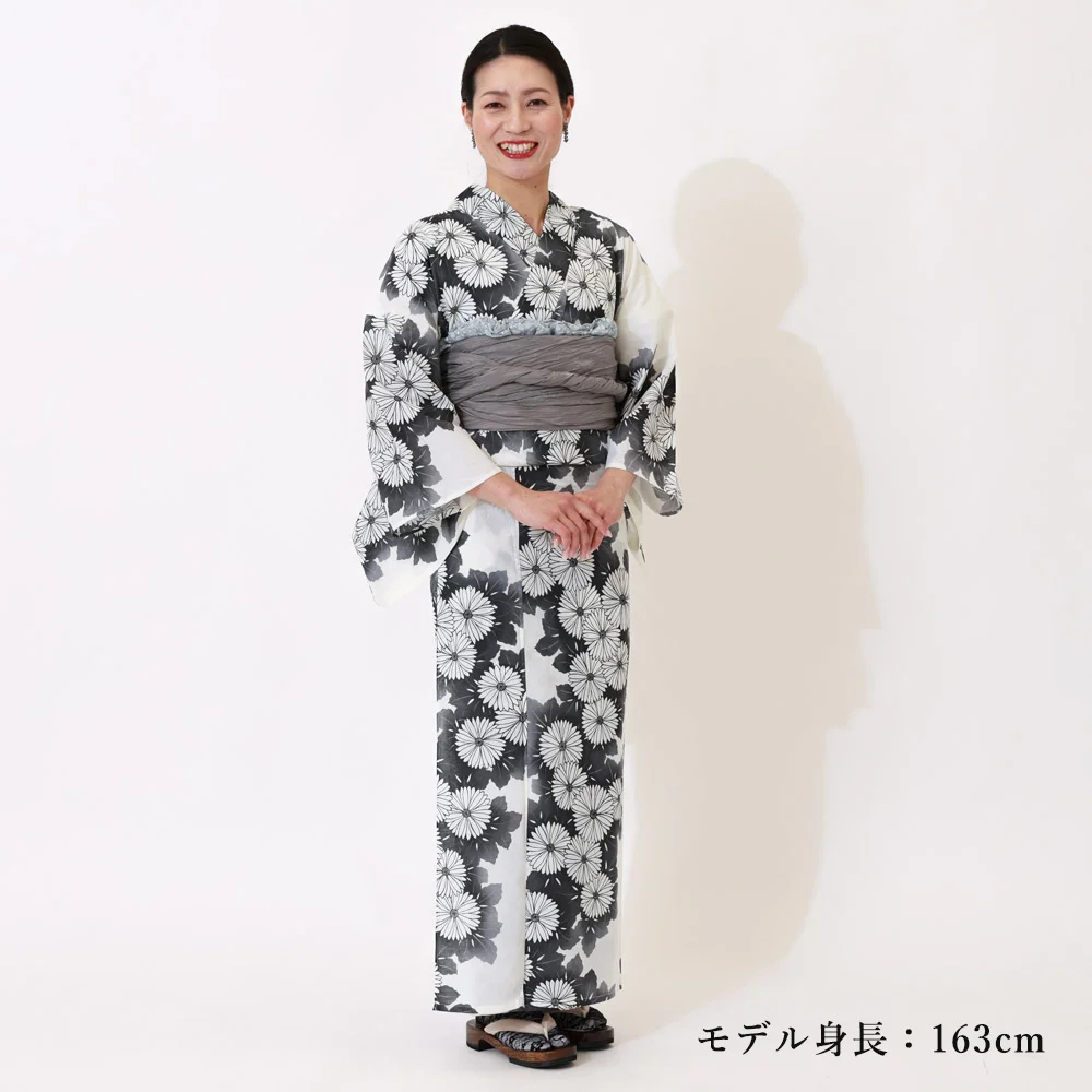 y2412002】浴衣 レディース 兵児帯 2点セット 古典柄 人気の菊