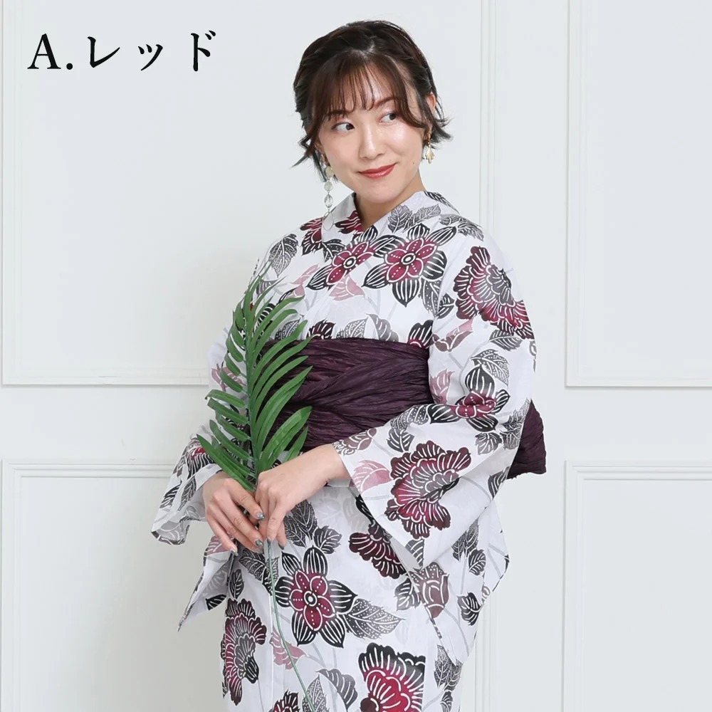 お任せ赤兵児帯つき◆最高級【綿絽浴衣】青芙蓉牡丹の古典涼しゆかた◆ Amazon.co.jp: 最高級 綿絽浴衣 青芙蓉牡丹の古典 涼しゆかた